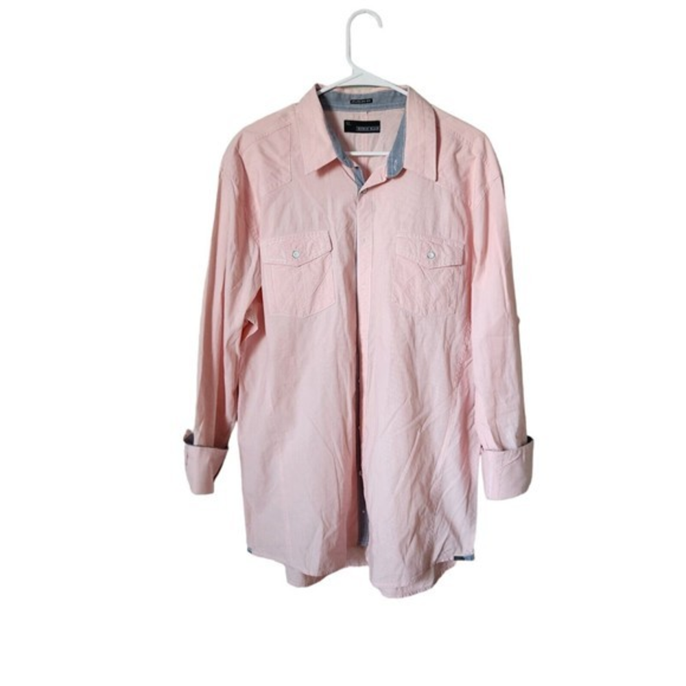 Buckle Black Longsleeve Standard Fit Western Style Button Up Shirt Mens Size XL‎